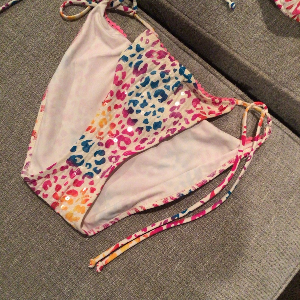 Victoria’s Secret bikini swimsuit rainbow Leopard sequin bathing suit - Picture 4 of 9